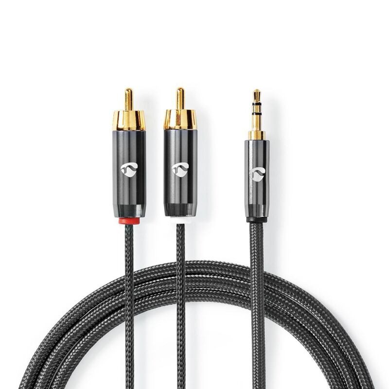 Stereo Ses Kablosu (3.5 mm Erkek - 2x RCA Erkek) - 2