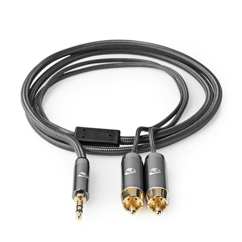 Stereo Ses Kablosu (3.5 mm Erkek - 2x RCA Erkek) - 6