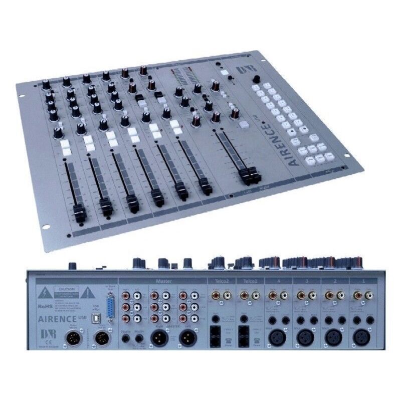 Airence-USB MAIN UNIT 6 ch. triple input On-Air/Production console with 4x USB, 1x Telco, 1x Bluetooth - 2