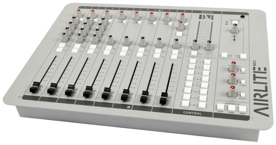 Airlite-USB MK2 8 channel dual input radio On-Air console with 3x MIC, 4x USB and 1x VOIP - 3