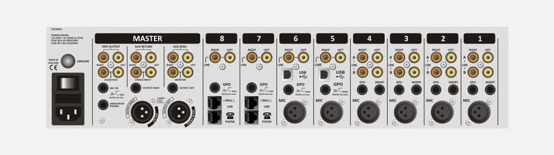 Airmate-USB 8 ch. triple input radio On-Air / Production console with 2x USB and 1xTelco, 1x Bluetooth - 3