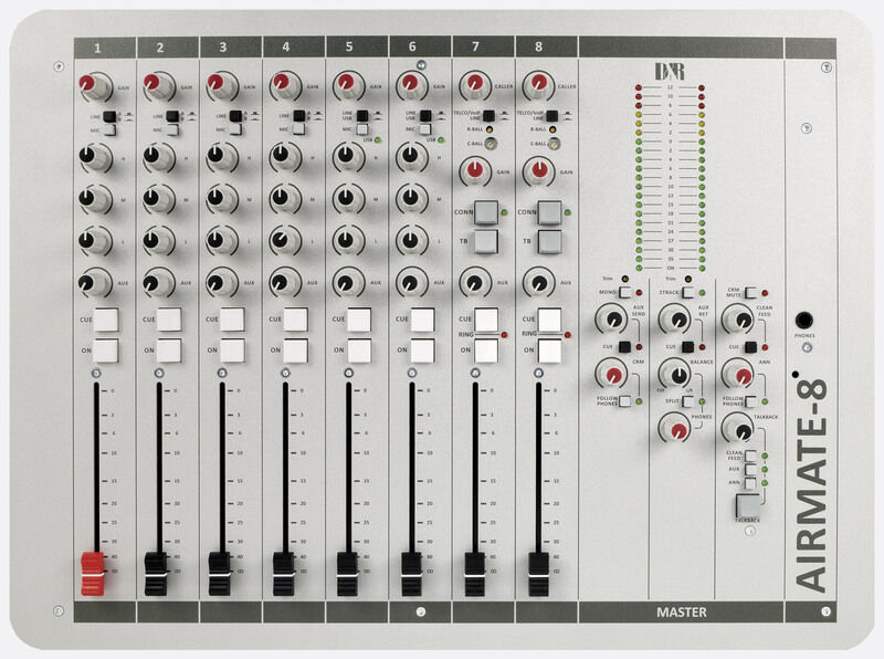 Airmate-USB 8 ch. triple input radio On-Air / Production console with 2x USB and 1xTelco, 1x VoIP - 1