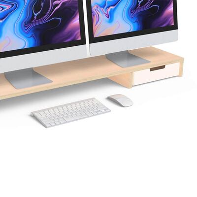 Eyes 9 Dual AIO Wireless Charging and Hub Station Dual Monitor Stand White - 3