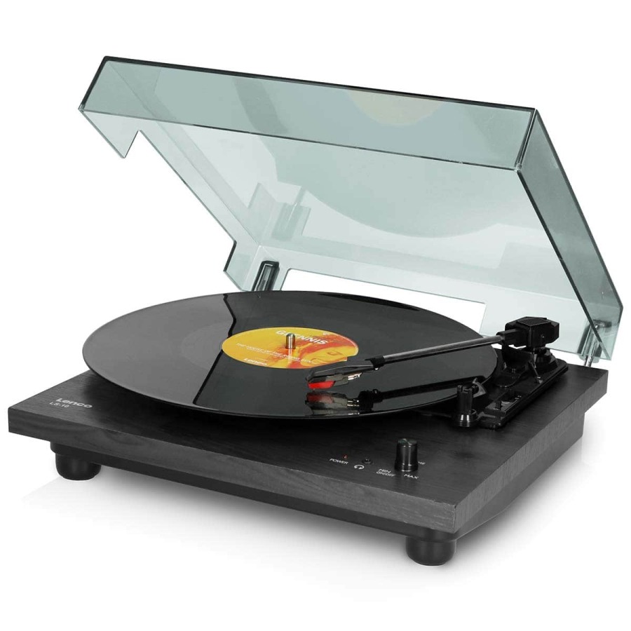 LS-10BK Turntable - Dahili Hoparlörlü Ahşap Siyah Pikap - 2