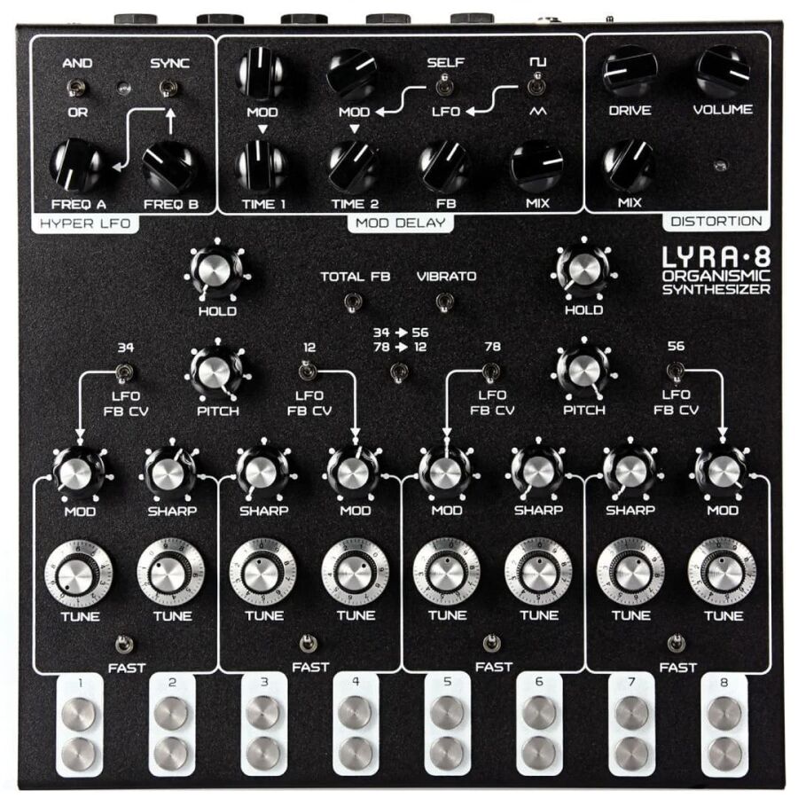 Lyra-8 Black - Analog Drone Synthesizer - 4