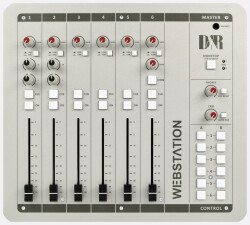 Webstation-USB 6 channel dual input radio On-Air console with 2x MIC, 3x USB and 1x VOIP - 1